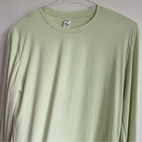 Zyia Active Primo Ribbed Long Sleeve Tee T-Shirt • Pistachio Green • M Medium - Picture 4 of 14